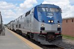 Late westbound "Sunset Limited" pulls into the station